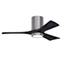 Matthews Fan Company Irene-3HLK 42" 3 Blade Indoor Ceiling Fan Brushed Pewter / Matte Black