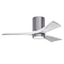 Matthews Fan Company Irene-3HLK 42" 3 Blade Indoor Ceiling Fan Brushed Pewter / Matte White