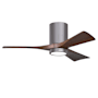 Matthews Fan Company Irene-3HLK 42" 3 Blade Indoor Ceiling Fan Brushed Pewter / Walnut Tone