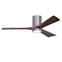 Matthews Fan Company Irene-3HLK 52" 3 Blade Indoor Ceiling Fan Brushed Pewter / Walnut Tone