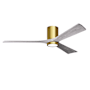 Matthews Fan Company Irene-3HLK 60" 3 Blade Indoor Ceiling Fan Brushed Brass / Barnwood Tone