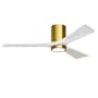 Matthews Fan Company Irene-3HLK 52" 3 Blade Indoor Ceiling Fan Brushed Brass / Matte White