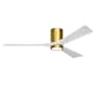 Matthews Fan Company Irene-3HLK 60" 3 Blade Indoor Ceiling Fan Brushed Brass / Matte White