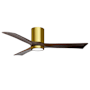 Matthews Fan Company Irene-3HLK 52" 3 Blade Indoor Ceiling Fan Brushed Brass / Walnut