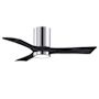 Matthews Fan Company Irene-3HLK 42" 3 Blade Indoor Ceiling Fan Polished Chrome / Matte Black