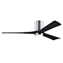 Matthews Fan Company Irene-3HLK 60" 3 Blade Indoor Ceiling Fan Polished Chrome / Matte Black