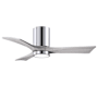 Matthews Fan Company Irene-3HLK 42" 3 Blade Indoor Ceiling Fan Polished Chrome / Barn Wood Tone
