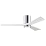 Matthews Fan Company Irene-3HLK 52" 3 Blade Indoor Ceiling Fan Polished Chrome / Matte White