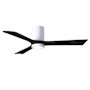 Matthews Fan Company Irene-3HLK 52" 3 Blade Indoor Ceiling Fan Gloss White / Matte Black