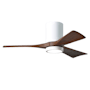 Matthews Fan Company Irene-3HLK 42" 3 Blade Indoor Ceiling Fan Gloss White / Walnut Tone