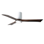 Matthews Fan Company Irene-3HLK 52" 3 Blade Indoor Ceiling Fan Gloss White / Walnut Tone