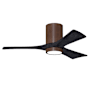 Matthews Fan Company Irene-3HLK 42" 3 Blade Indoor Ceiling Fan Walnut Tone / Matte Black