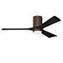 Matthews Fan Company Irene-3HLK 52" 3 Blade Indoor Ceiling Fan Walnut Tone / Matte Black
