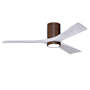 Matthews Fan Company Irene-3HLK 52" 3 Blade Indoor Ceiling Fan Walnut Tone / Matte White