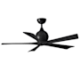 Matthews Fan Company Irene-5 52" 5 Blade Indoor Ceiling Fan Matte Black