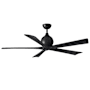Matthews Fan Company Irene-5 60" 5 Blade Indoor Ceiling Fan Matte Black