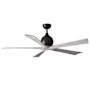 Matthews Fan Company Irene-5 60" 5 Blade Indoor Ceiling Fan Matte Black / Barnwood Tone