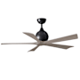 Matthews Fan Company Irene-5 52" 5 Blade Indoor Ceiling Fan Matte Black / Gray Ash