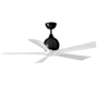 Matthews Fan Company Irene-5 52" 5 Blade Indoor Ceiling Fan Matte Black / Matte White