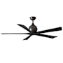 Matthews Fan Company Irene-5 60" 5 Blade Indoor Ceiling Fan Textured Bronze / Matte Black