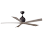 Matthews Fan Company Irene-5 60" 5 Blade Indoor Ceiling Fan Textured Bronze / Gray Ash