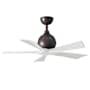 Matthews Fan Company Irene-5 42" 5 Blade Indoor Ceiling Fan Textured Bronze / Matte White