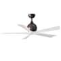 Matthews Fan Company Irene-5 52" 5 Blade Indoor Ceiling Fan Textured Bronze / Matte White