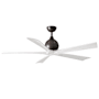 Matthews Fan Company Irene-5 60" 5 Blade Indoor Ceiling Fan Textured Bronze / Matte White