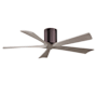 Matthews Fan Company Irene-5H 52" 5 Blade Indoor Ceiling Fan Brushed Bronze / Gray Ash