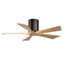 Matthews Fan Company Irene-5H 42" 5 Blade Indoor Ceiling Fan Brushed Bronze / Light Maple Tone