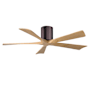 Matthews Fan Company Irene-5H 52" 5 Blade Indoor Ceiling Fan Brushed Bronze / Light Maple Tone