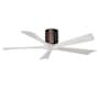 Matthews Fan Company Irene-5H 52" 5 Blade Indoor Ceiling Fan Brushed Bronze / Matte White