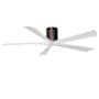 Matthews Fan Company Irene-5H 60" 5 Blade Indoor Ceiling Fan Brushed Bronze / Matte White