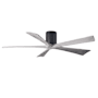 Matthews Fan Company Irene-5H 60" 5 Blade Indoor Ceiling Fan Matte Black / Barn Wood Tone