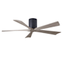 Matthews Fan Company Irene-5H 52" 5 Blade Indoor Ceiling Fan Matte Black / Gray Ash