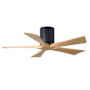 Matthews Fan Company Irene-5H 42" 5 Blade Indoor Ceiling Fan Matte Black / Light Maple Tone