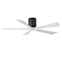 Matthews Fan Company Irene-5H 52" 5 Blade Indoor Ceiling Fan Matte Black / Matte White