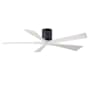 Matthews Fan Company Irene-5H 60" 5 Blade Indoor Ceiling Fan Matte Black / Matte White