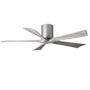 Matthews Fan Company Irene-5H 52" 5 Blade Indoor Ceiling Fan Brushed Nickel / Barn Wood Tone