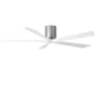 Matthews Fan Company Irene-5H 60" 5 Blade Indoor Ceiling Fan Brushed Nickel / Matte White