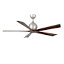 Matthews Fan Company Irene-5H 60" 5 Blade Indoor Ceiling Fan Brushed Nickel / Walnut