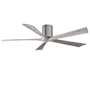 Matthews Fan Company Irene-5H 60" 5 Blade Indoor Ceiling Fan Brushed Pewter / Barnwood