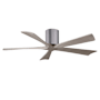 Matthews Fan Company Irene-5H 52" 5 Blade Indoor Ceiling Fan Brushed Pewter / Gray Ash