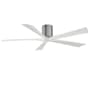 Matthews Fan Company Irene-5H 60" 5 Blade Indoor Ceiling Fan Brushed Pewter / Matte White