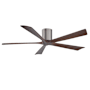 Matthews Fan Company Irene-5H 60" 5 Blade Indoor Ceiling Fan Brushed Pewter / Walnut