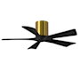 Matthews Fan Company Irene-5H 42" 5 Blade Indoor Ceiling Fan Brushed Brass / Matte Black