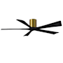 Matthews Fan Company Irene-5H 60" 5 Blade Indoor Ceiling Fan Brushed Brass / Matte Black