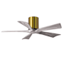 Matthews Fan Company Irene-5H 42" 5 Blade Indoor Ceiling Fan Brushed Brass / Barn Wood Tone