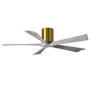 Matthews Fan Company Irene-5H 52" 5 Blade Indoor Ceiling Fan Brushed Brass / Barn Wood Tone