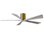 Matthews Fan Company Irene-5H 60" 5 Blade Indoor Ceiling Fan Brushed Brass / Barn Wood Tone